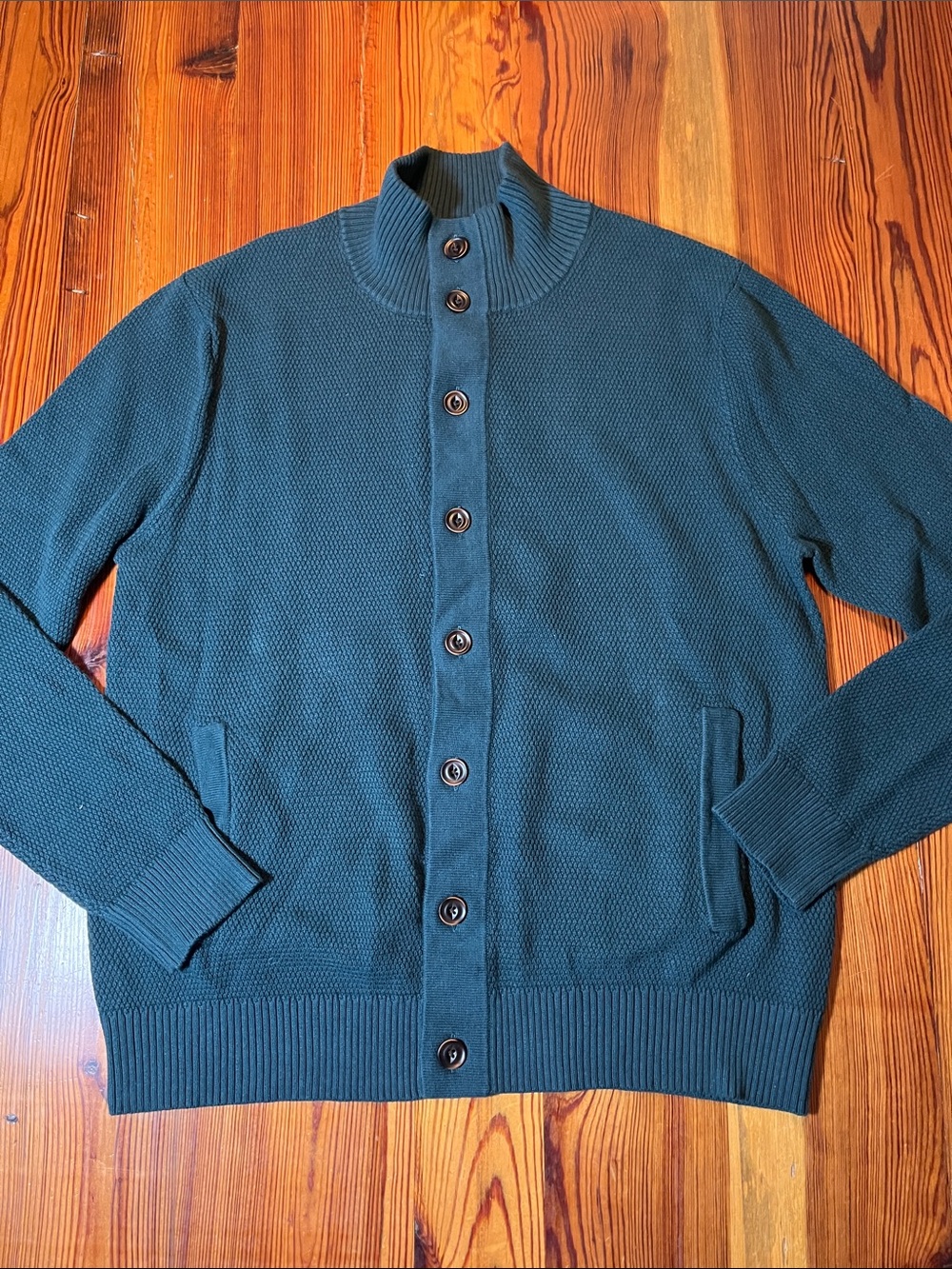 Goodfellow & Co Men's Button-Up Mock Neck Cardigan Sweater, Size Large